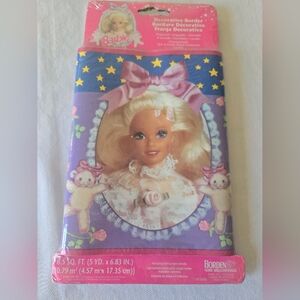 Barbie Doll Themed Purple Bedding Panel